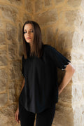 Miss 'S' cotton Black T-shirt